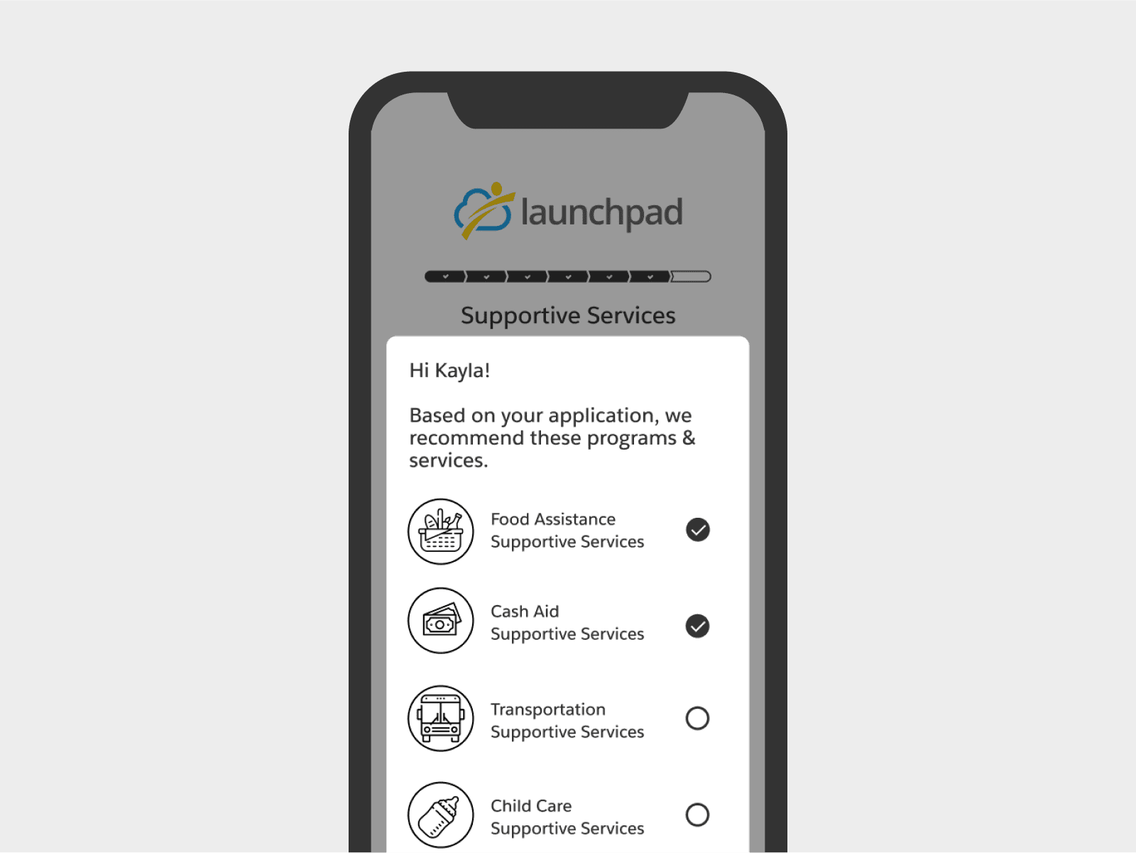Launchpad Supportive Services Solution -  Self Service & Mobile Access