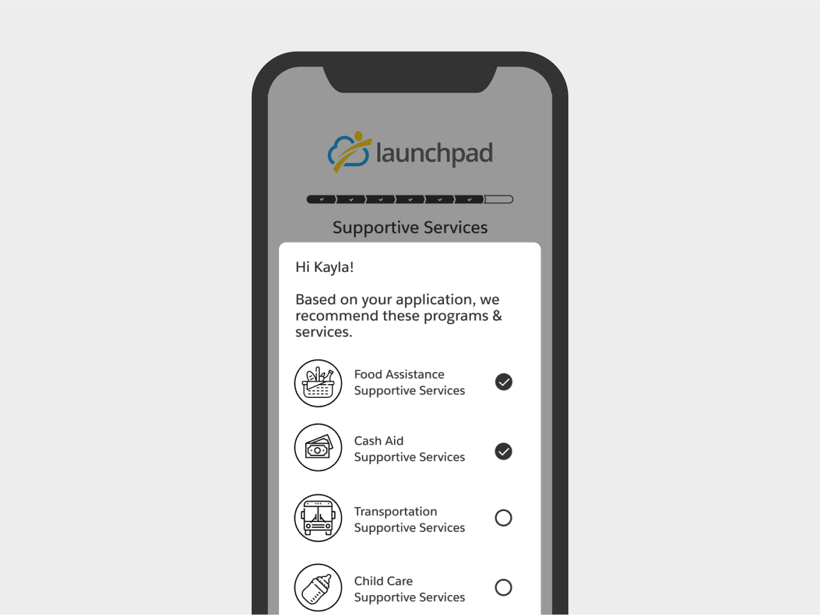 Launchpad Supportive Services Solution - Self Service & Mobile Access
