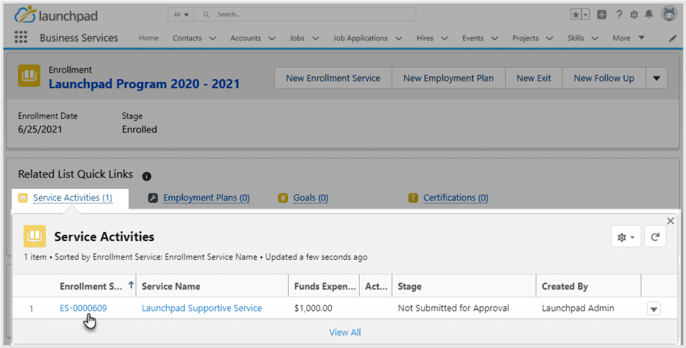 Launchpad - Enrollments, Referrals, and Funding